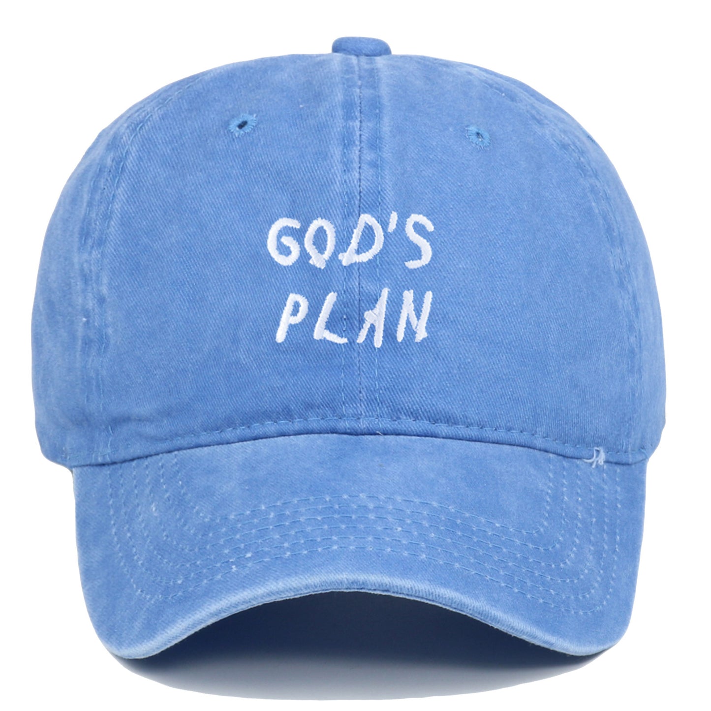 GODS PLAN Embroidered Baseball Cap Pure Cotton Washed