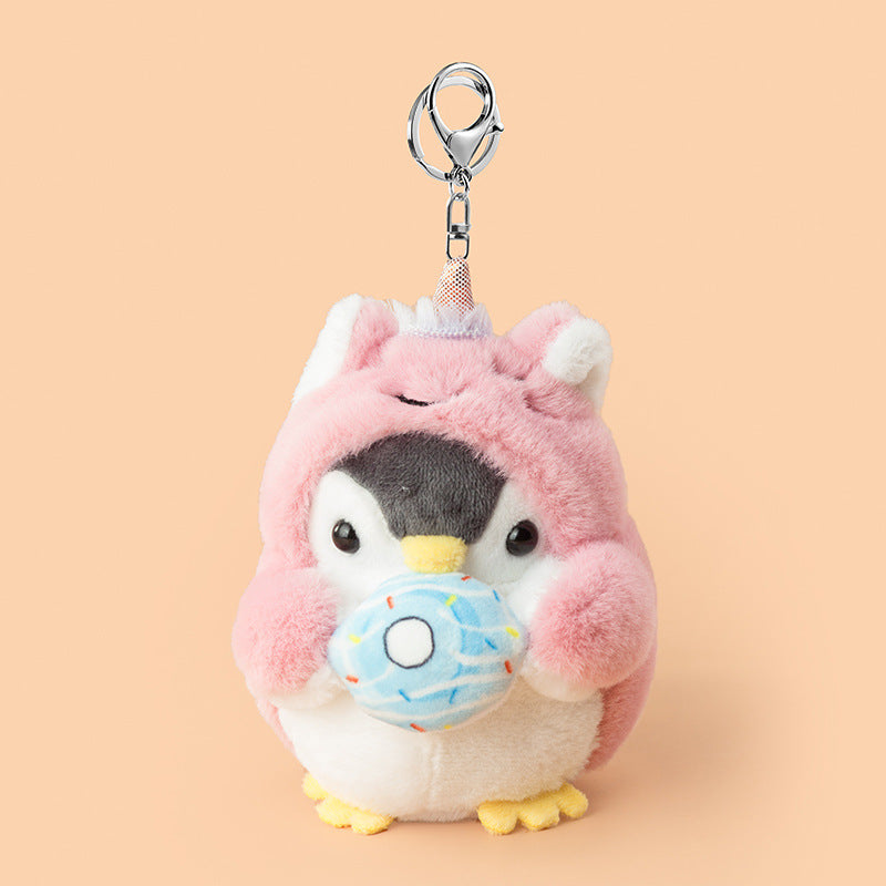 Koi Little Penguin Keychain Korean Style Positive Energy Plush Pendant