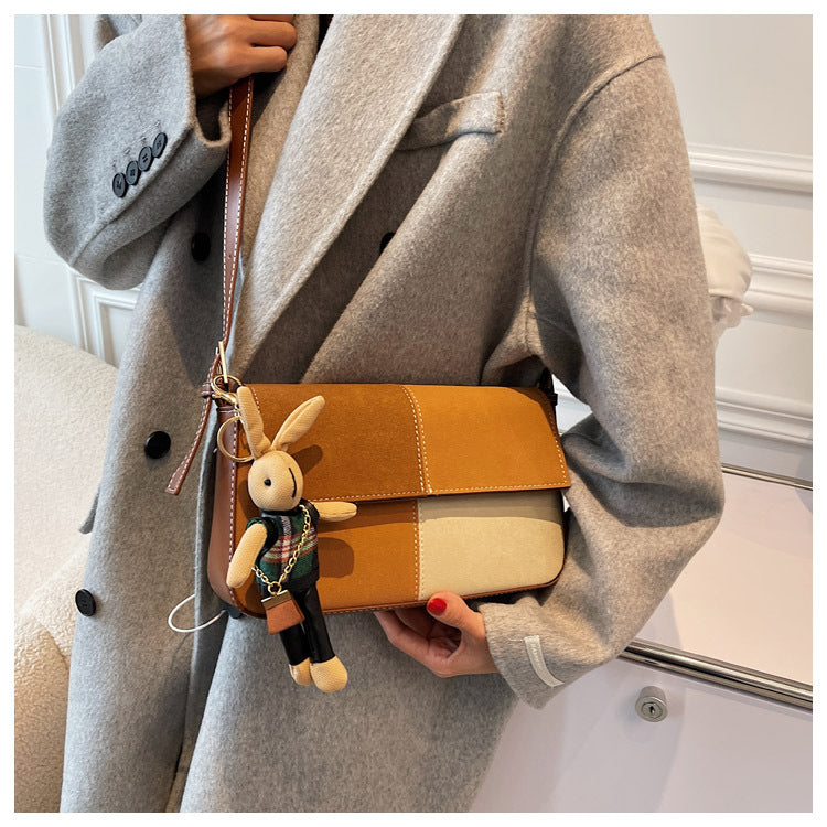 Matte Leather Shoulder Bag