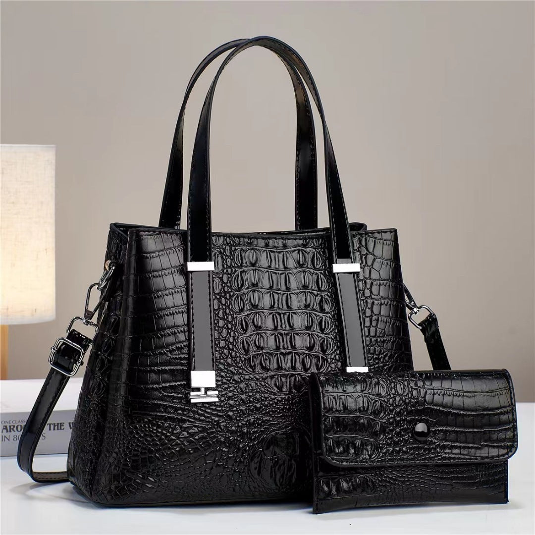 Crocodile Pattern Shoulder Bag