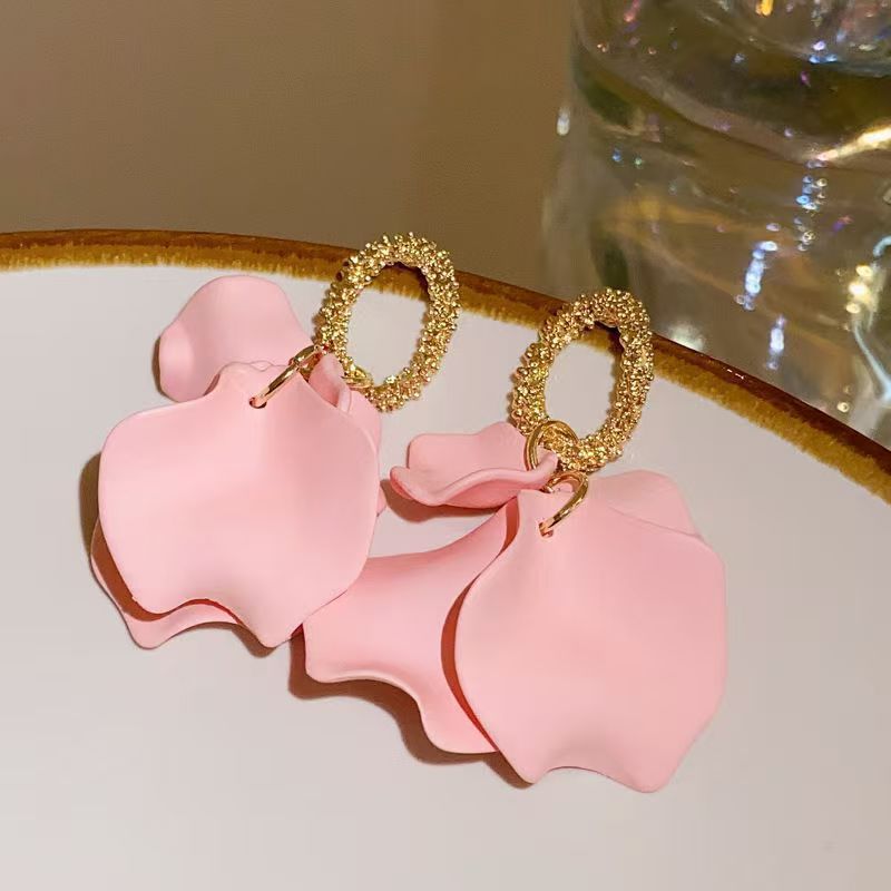 Petal Earrings Niche Design Advanced Cold Wind