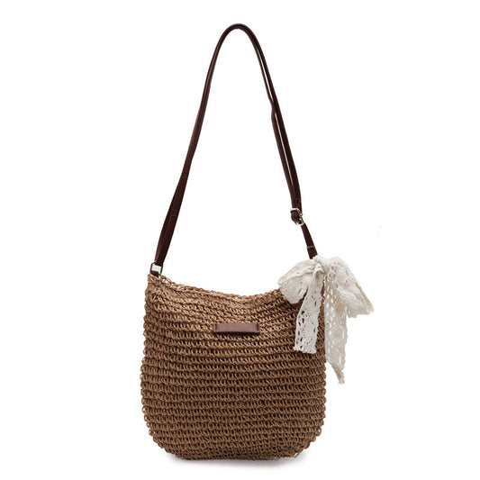 Woven Hollowed Shoulder Bag