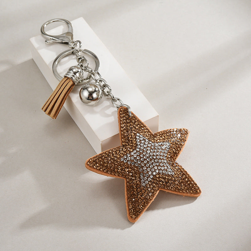Pentagram Tassel Keychain Pendant European And American Style