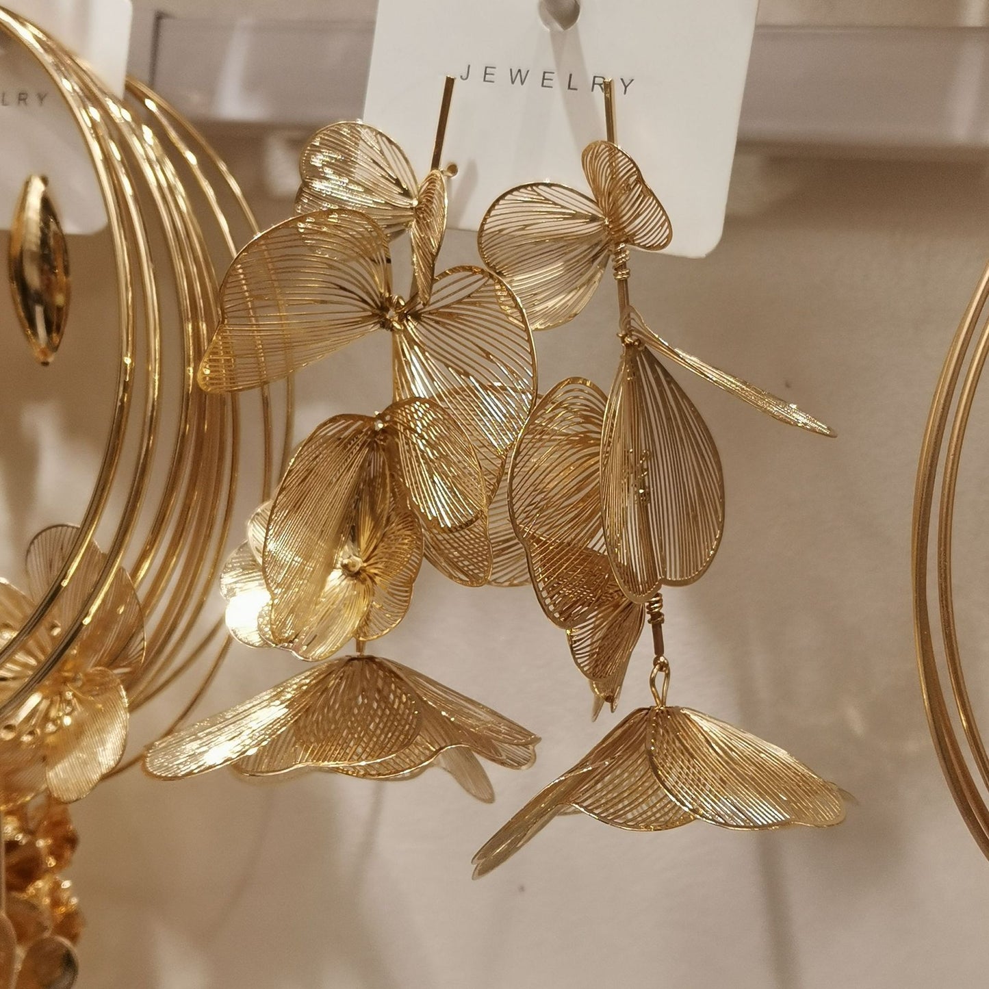 Golden Atmospheric Texture Handmade Blade High-grade Eardrops