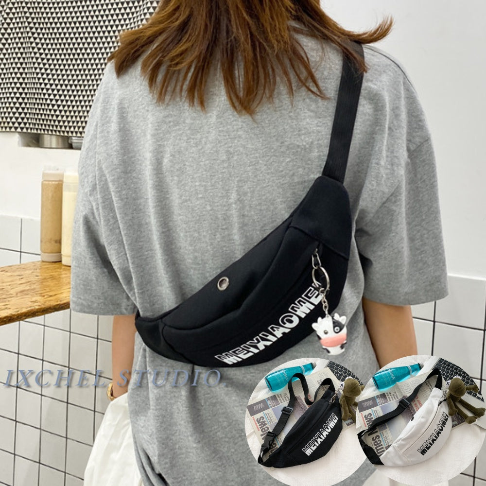Trendy Korean Canvas Waist Bag