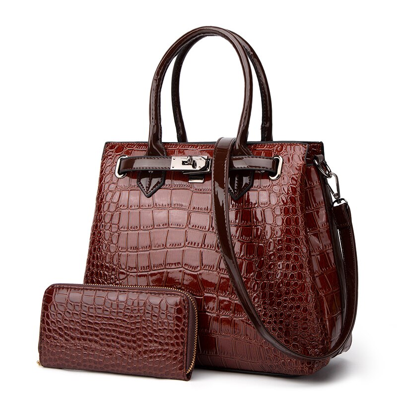 Crocodile leather Shoulder bag