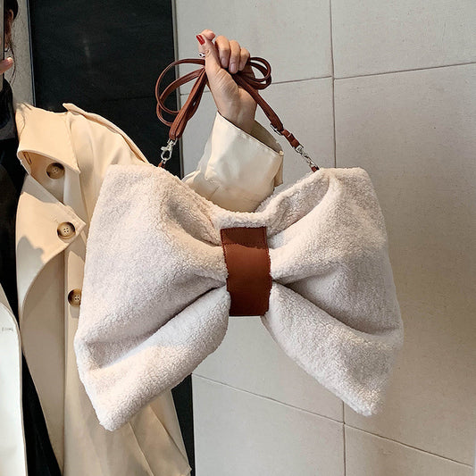 Trendy Canvas Bow Bag