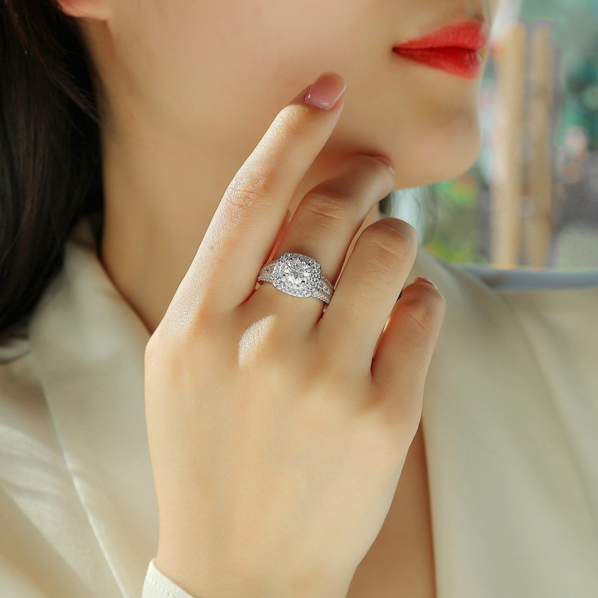 Moissanite Men's Ring Advanced Light Luxury