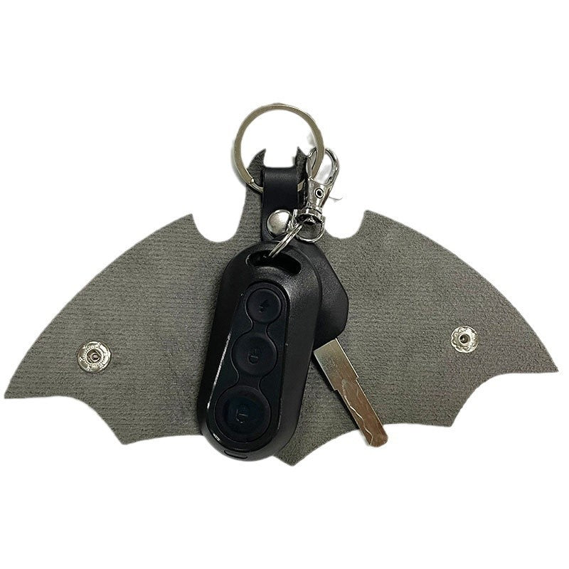 Punk Leather Car Key Ring Package Pendant Protective Case