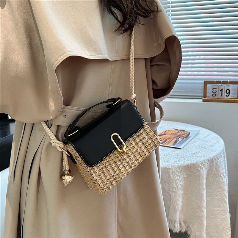 Versatile Woven Crossbody Bag