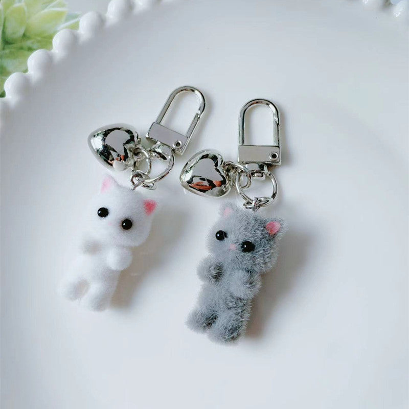 Fashion Three-dimensional Kitten Key Buckle Pendant