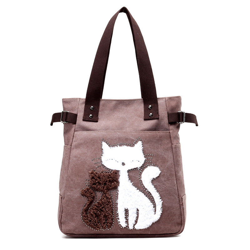 Süße Plüsch-Canvas-Tasche