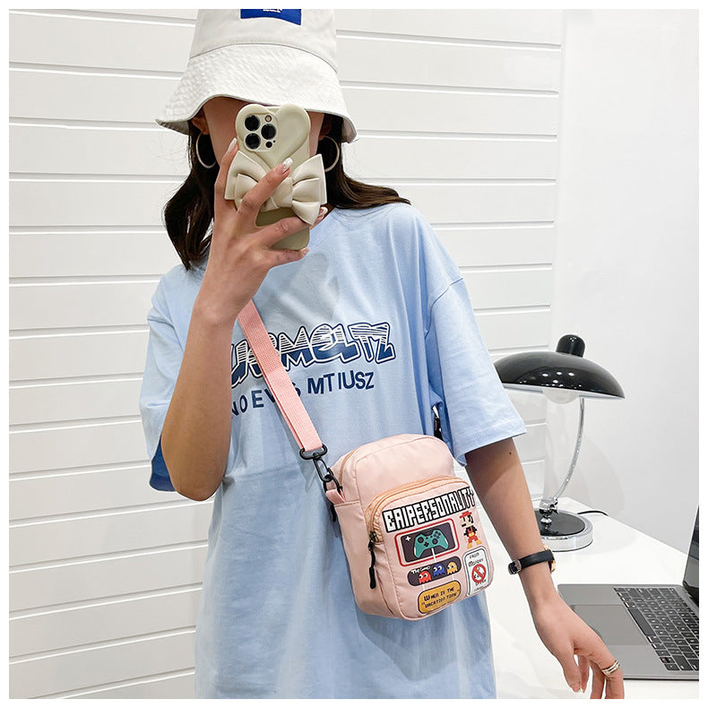 Bolso pequeño, nuevo y moderno, para teléfono móvil de chicas estudiantes, estilo japonés, pequeño, fresco, tipo mensajero, pan suave.
