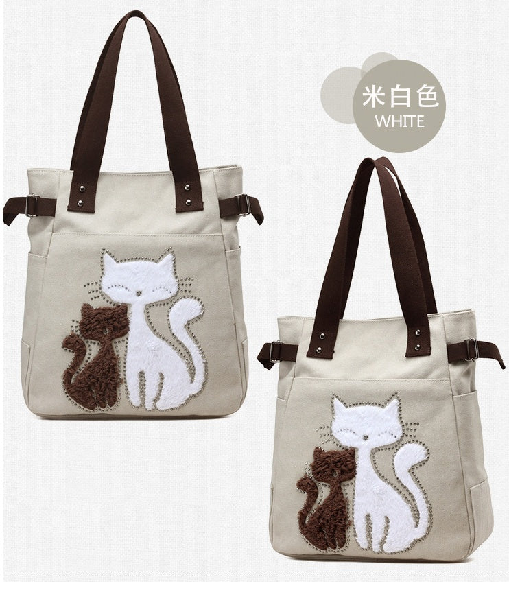 Süße Plüsch-Canvas-Tasche