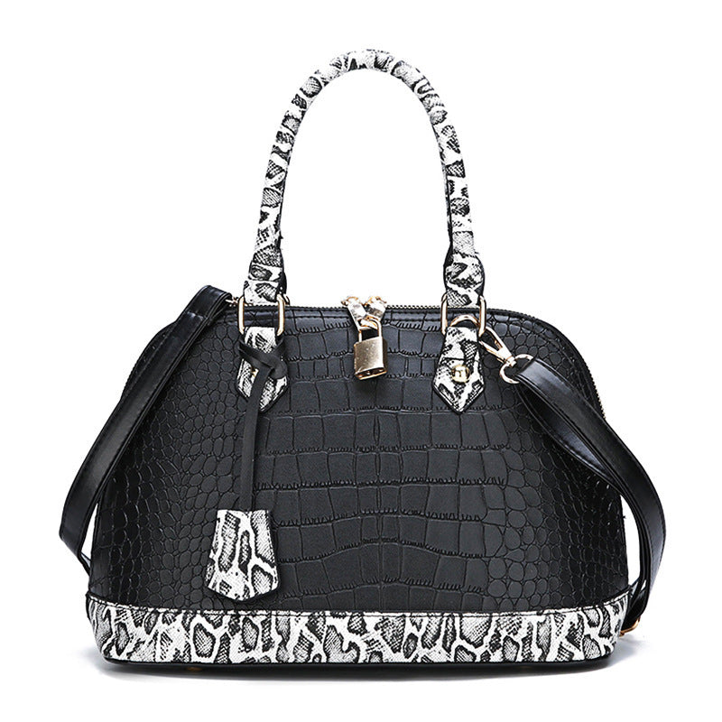 Snakeskin Fashion Portable Straddle Shell Bag Lady's Bag
