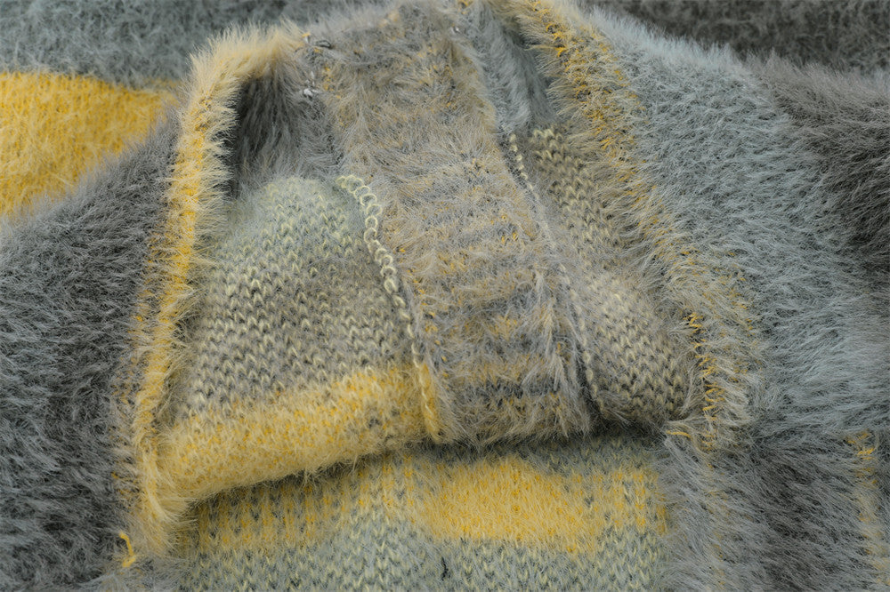 Fashionable Knitted Men's Sweater Coat