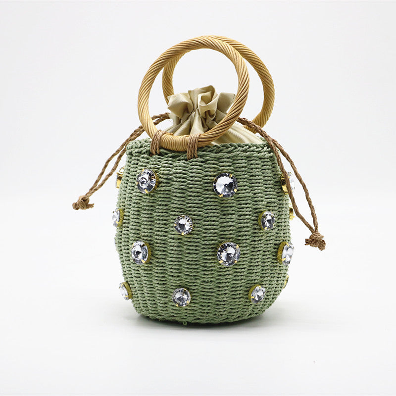 Diamond Straw Bag