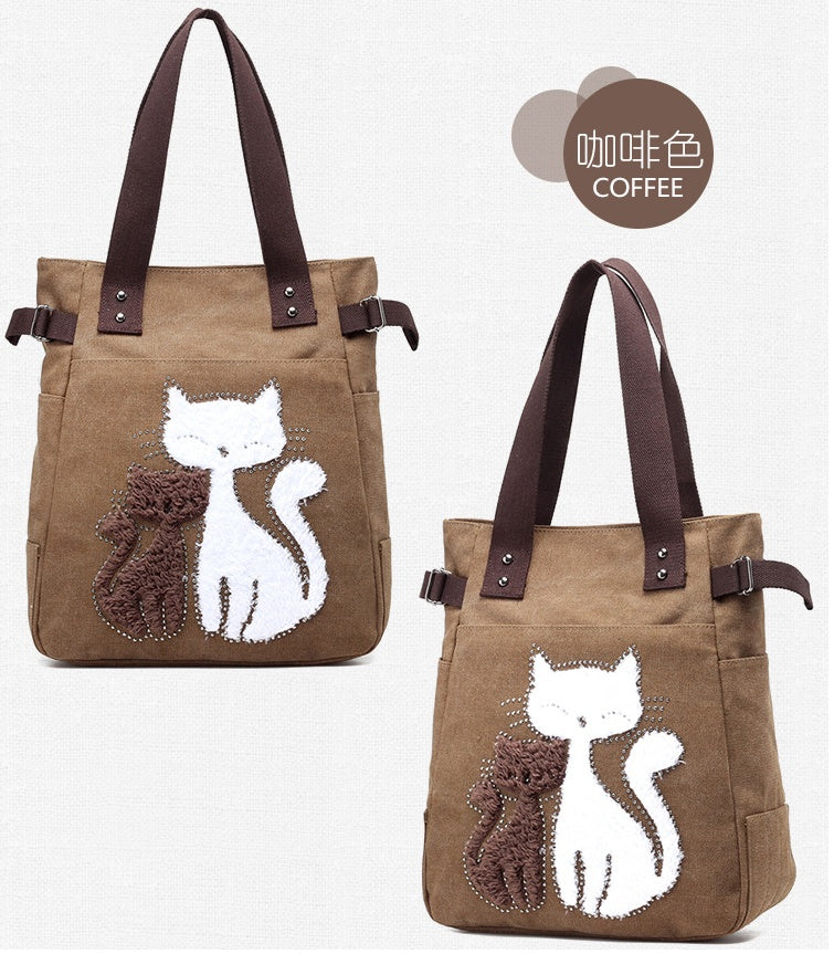 Süße Plüsch-Canvas-Tasche
