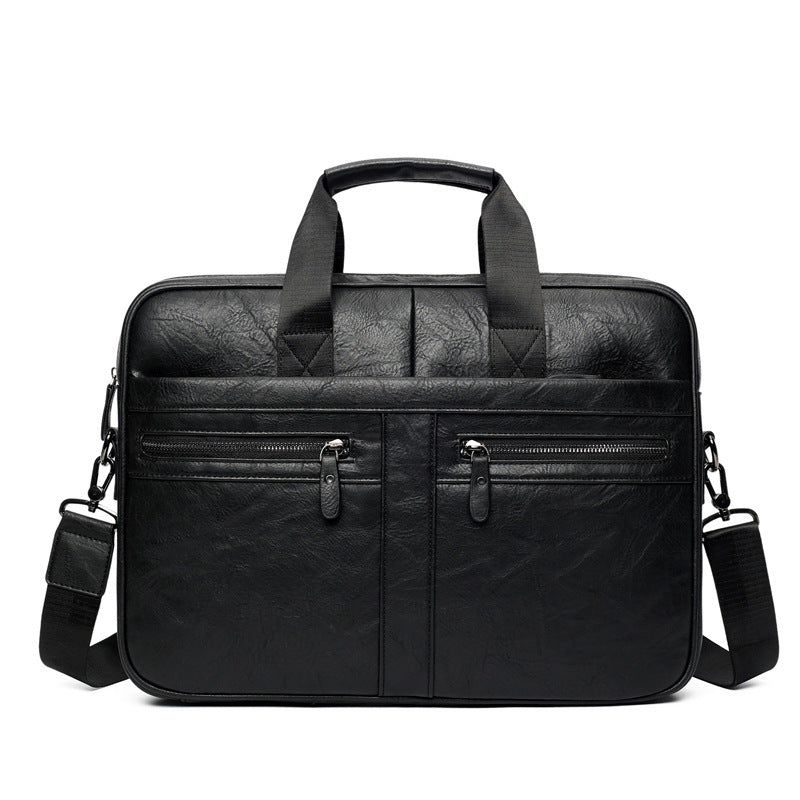 Retro Crazy Horse Pattern Briefcase