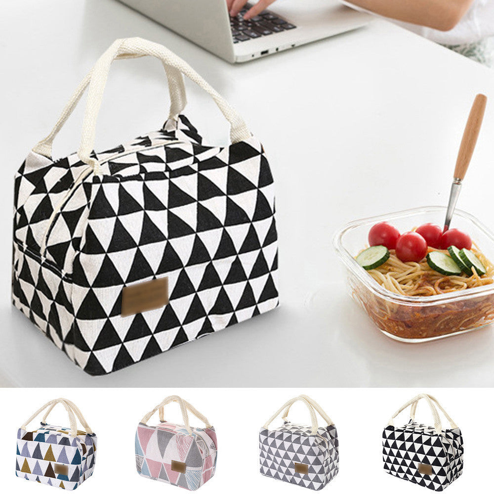 Bolsa de almuerzo portátil de lona con aislamiento térmico Pattern Cooler