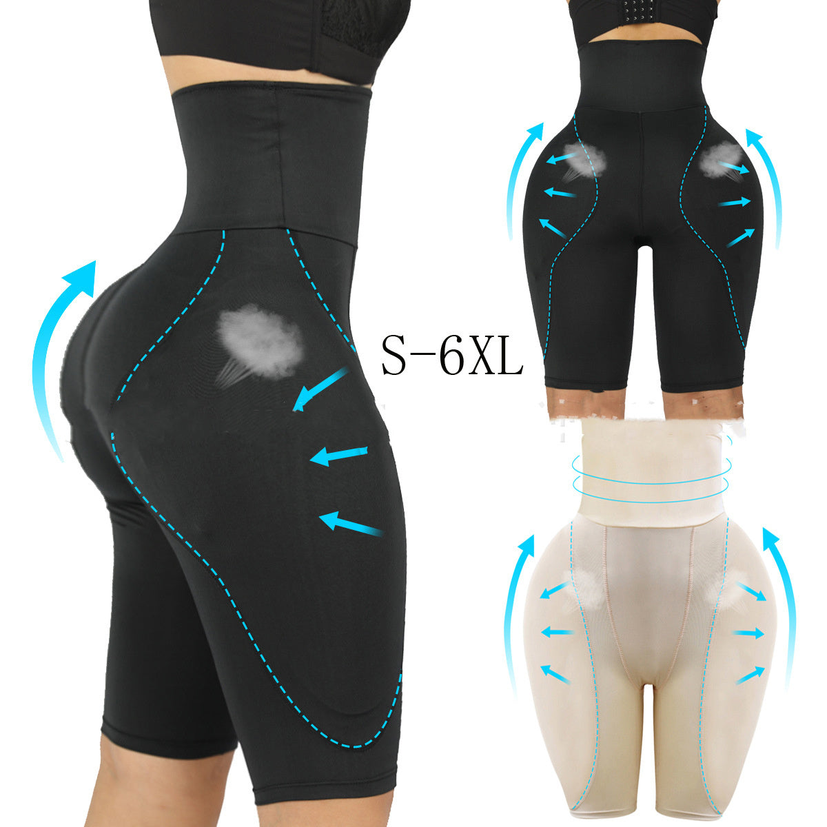 Feng Schritt-Schwammpolster Fake-Po-Shapewear