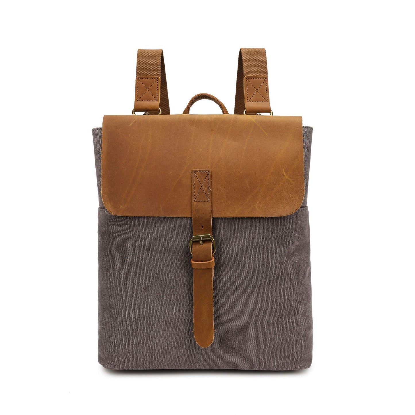 Mochila minimalista informal de piel de caballo