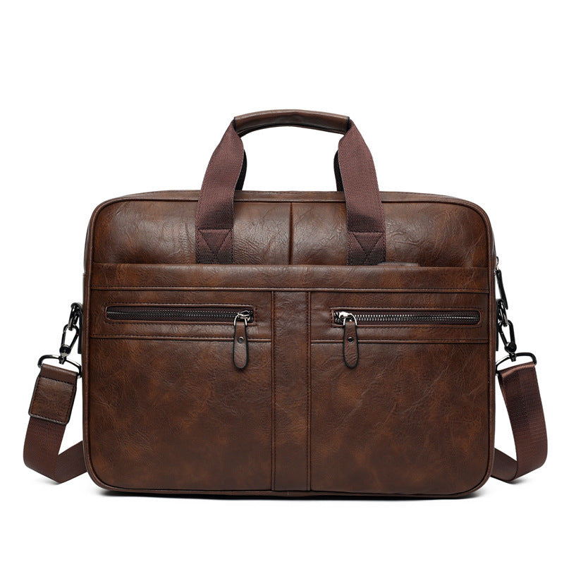 Retro Crazy Horse Pattern Briefcase