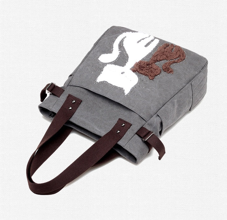Süße Plüsch-Canvas-Tasche