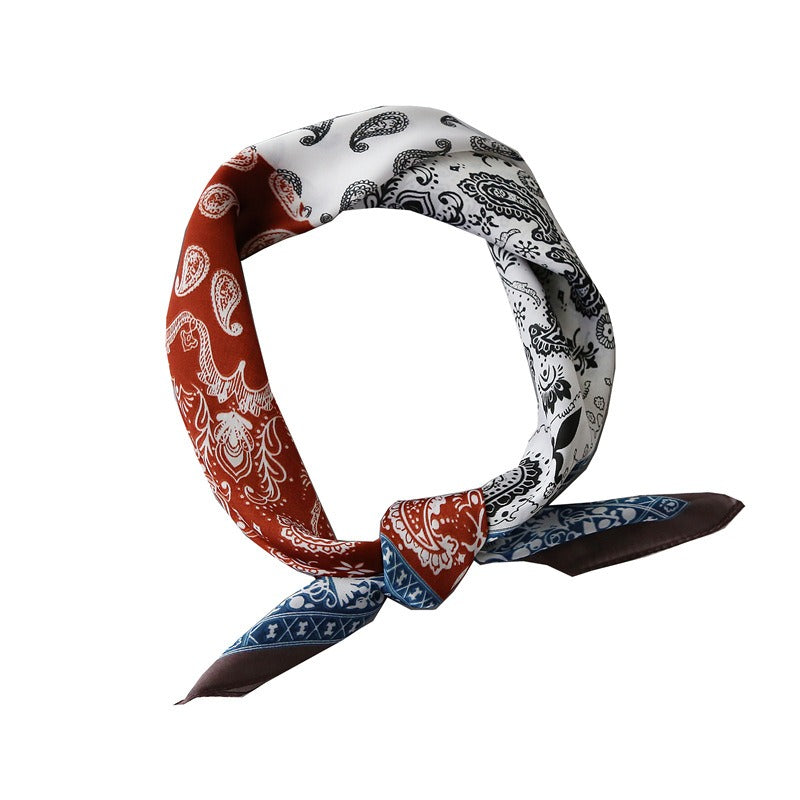 Retro artistic small square scarf - BAGMODA