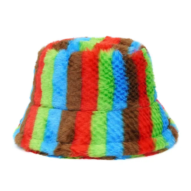 Panama Zebra Print Plush Velvet Hat