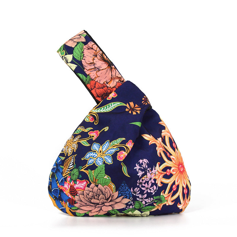 Japanese Mini Portable Knot Wrist Bag Women Top Handle Bag