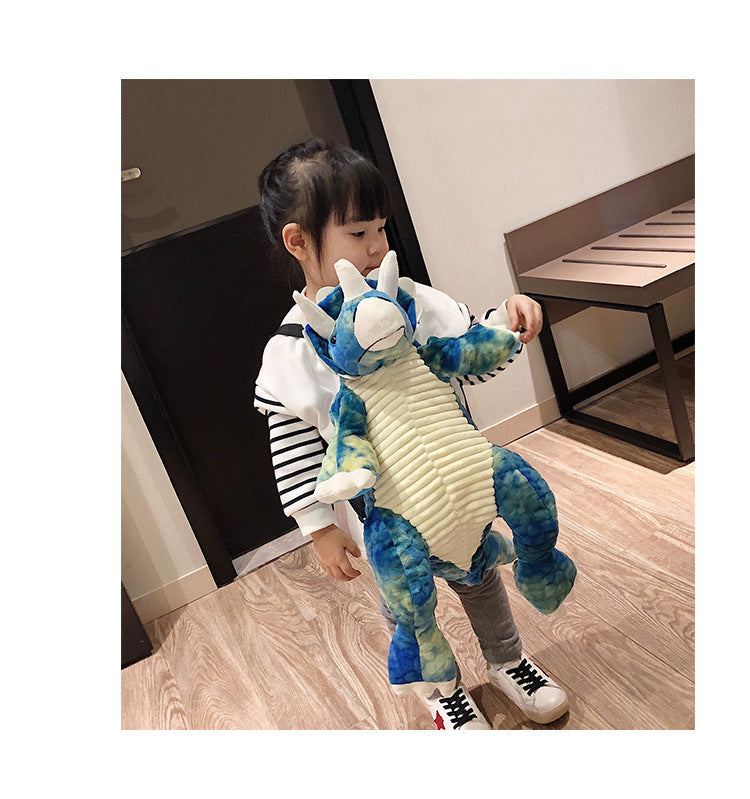 Creative 3D Dinosaur Backpack for Children Cartoon Animal Plush Dinosaurs Bag Cute Funny Parent-child Bags for Girl Boys