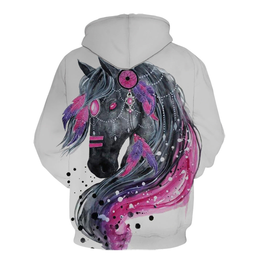 3D Printed Pullover Long-Sleeved Sweatshirt Hoodie