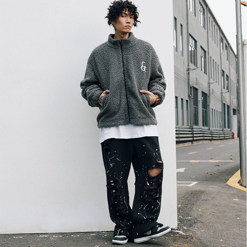 All - match Personality Ripped Simple Pants For Men - BAGMODA