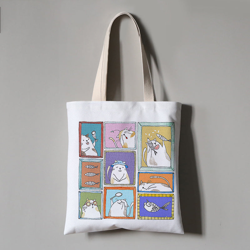 Canvas Bag, Cloth Bag, One-Shoulder Portable Environmental Protection Bag