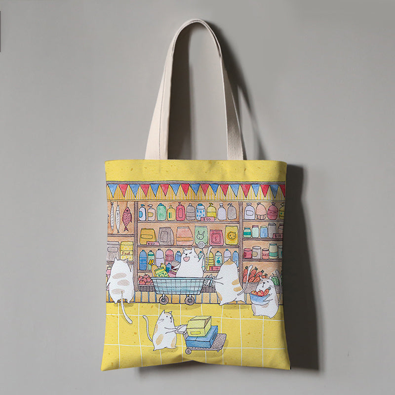 Canvas Bag, Cloth Bag, One-Shoulder Portable Environmental Protection Bag