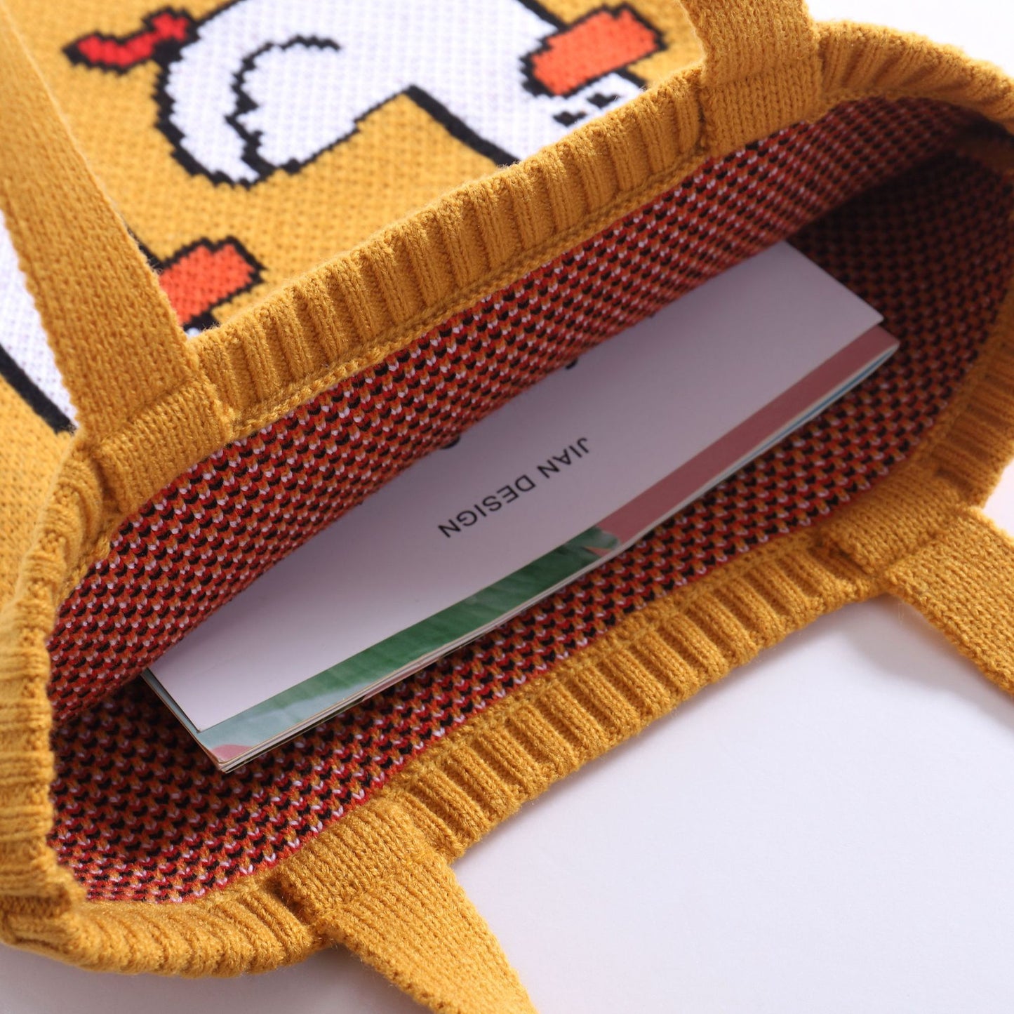 Portable Shopping Bag Personalized One-Shoulder Knitted Bag