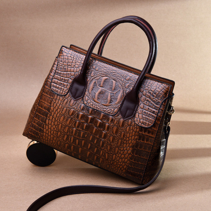 Bolsos de hombro con estampado de cocodrilo
