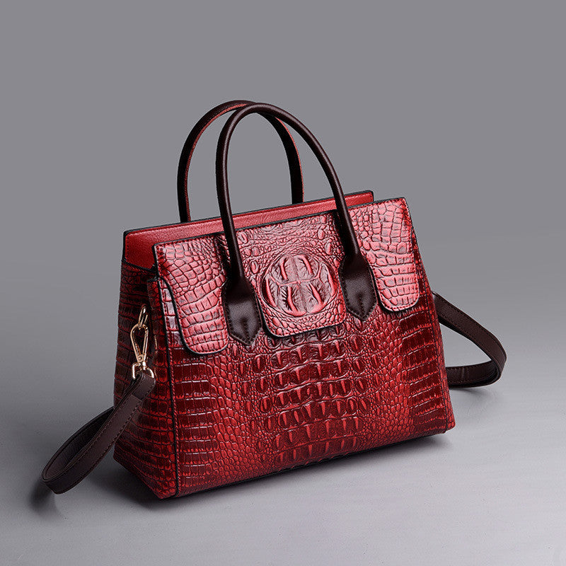 Bolsos de hombro con estampado de cocodrilo