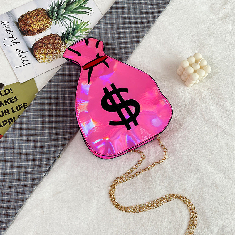 Funny Personality Embroidered Money Bag Messenger Bag