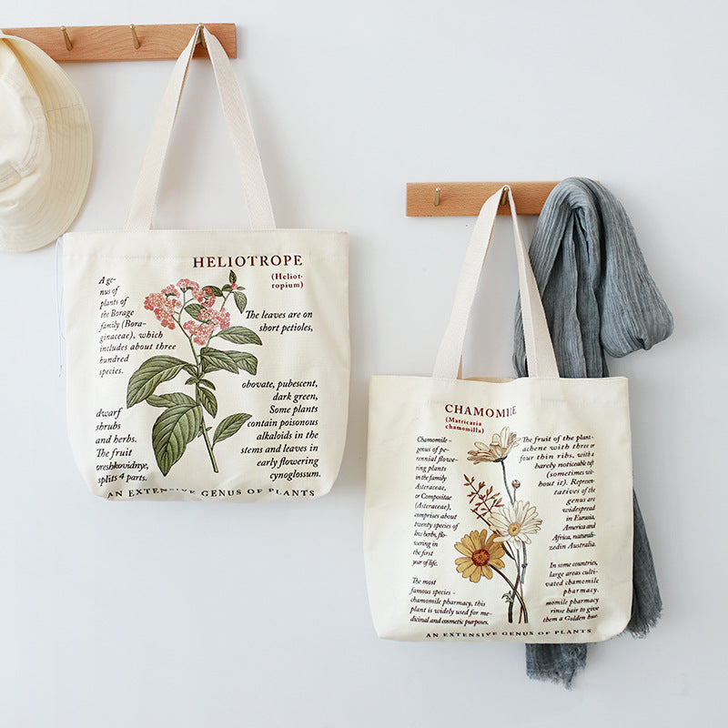Retro Literary Canvas Bag Womens Shoulder Bag Fashion Cotton Letter