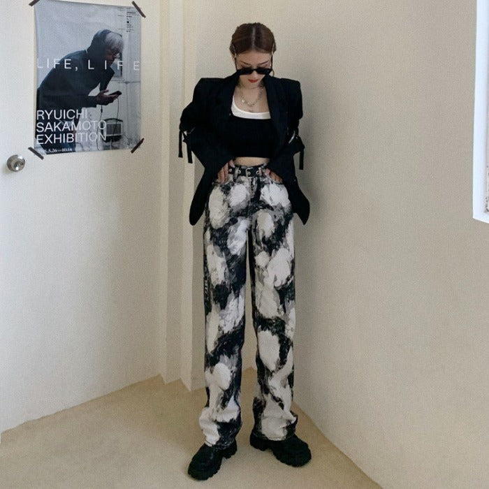Pantalones vaqueros rectos, holgados y anchos para mujer, nuevos pantalones vaqueros de verano, pantalones ajustados de cintura alta
