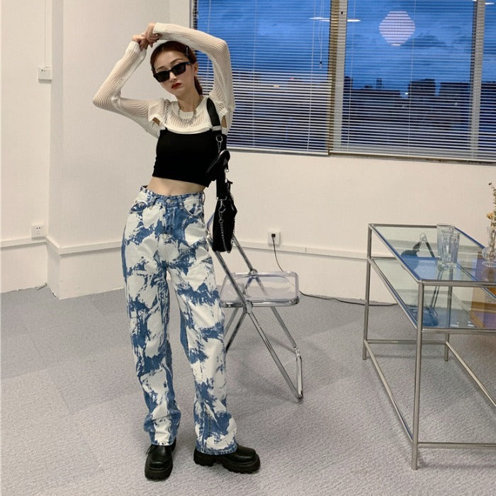 Pantalones vaqueros rectos, holgados y anchos para mujer, nuevos pantalones vaqueros de verano, pantalones ajustados de cintura alta