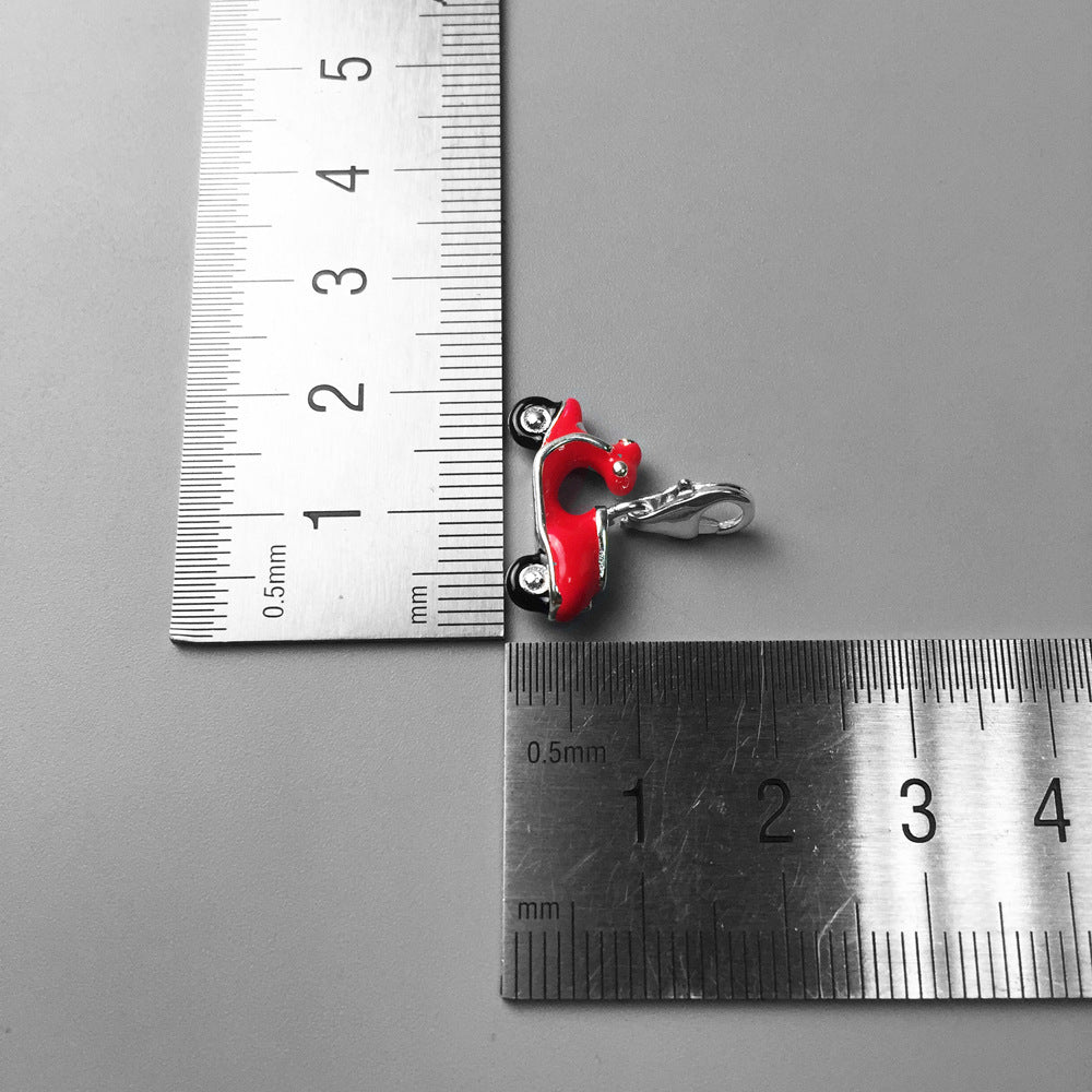 Motorcycle Charm Pendant 925 Sterling Silver