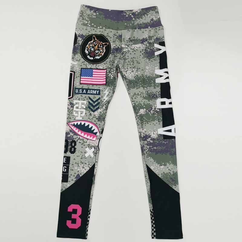 Sport Hosen Fitness Leggings Frauen Gym Armee Sportswear