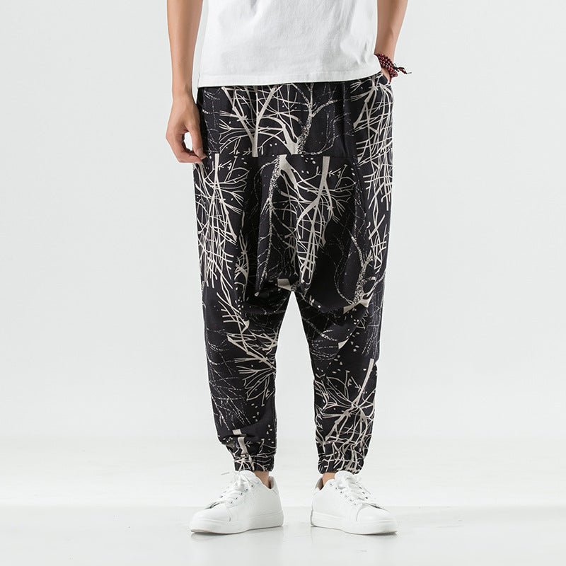 Summer Chinese Style Linen Casual Pants Men Loose - BAGMODA