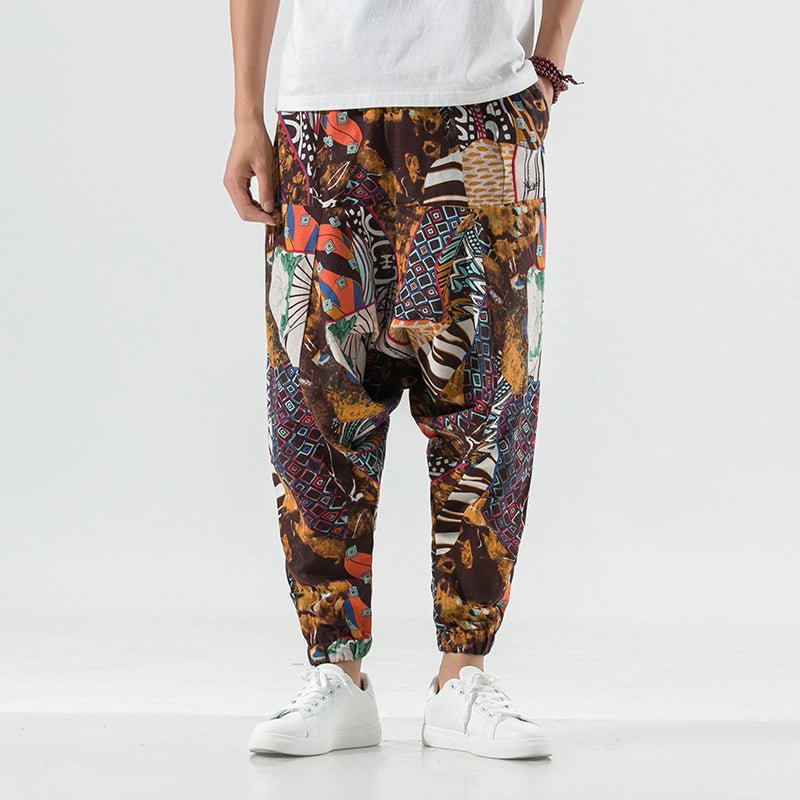 Summer Chinese Style Linen Casual Pants Men Loose - BAGMODA