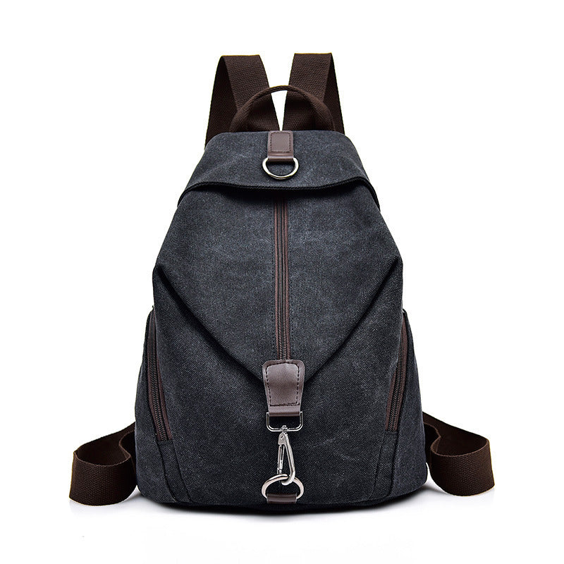 Schoolbag Female Backpack Men's Casual Travel Canvas Bag