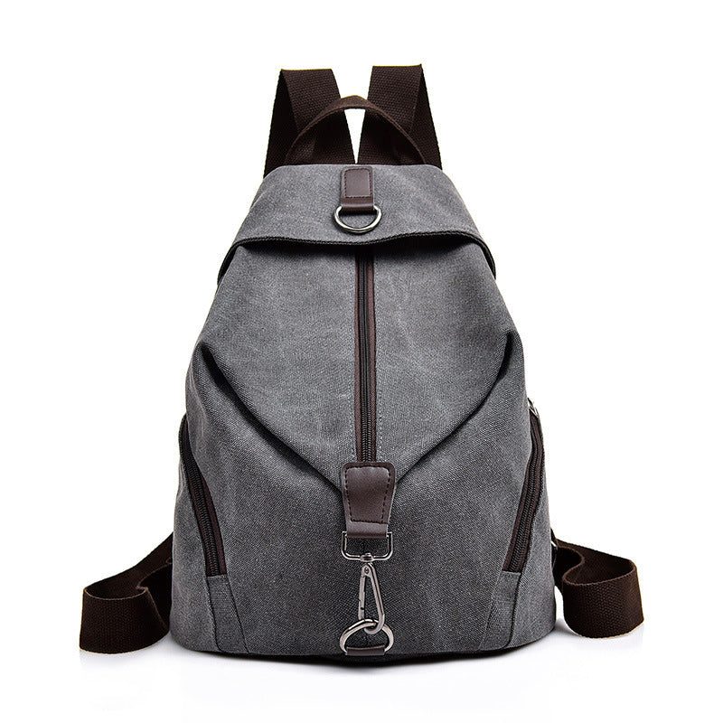 Schoolbag Female Backpack Men's Casual Travel Canvas Bag