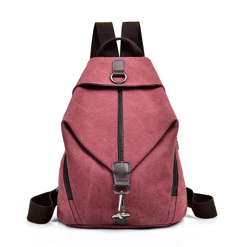 Schoolbag Female Backpack Men's Casual Travel Canvas Bag